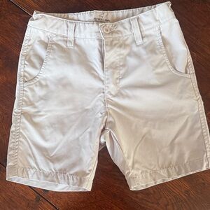 Properly Tied Cream Flat Front Performance Shorts